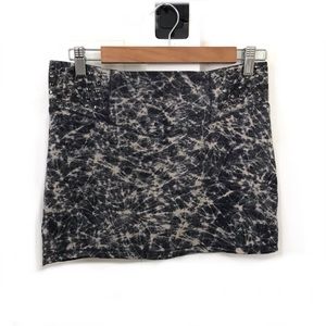 Alythea tie dyed stud-embellished mini skirt NWT